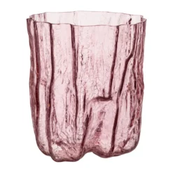Crackle vas 27 cm, Rosa