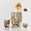 Crackle vase 12,1 cm, Taupe