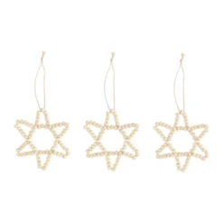 Craft julgranshänge stjärna 3-pack, Natur
