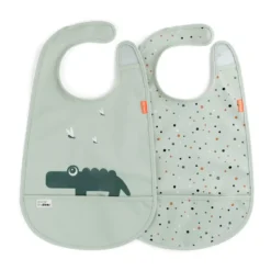 Croco haklapp med kardborre 2-pack, Green