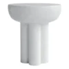 Crown sidobord tall Ø45 cm, Bone white