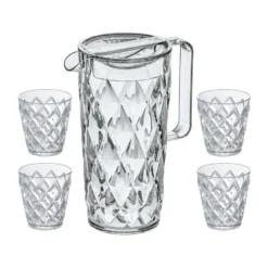 Crystal karaff inkl 4 glas, Kristallklar