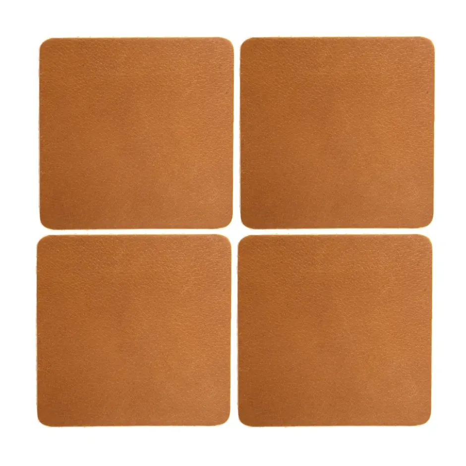 Cuba glasunderlägg 4-pack, Camel