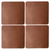 Cuba glasunderlägg 4-pack, Cognac