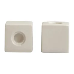 Cube ljusstake 2-pack, High Glaze Birch