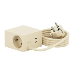 Cuboid+ grenuttag USB-C 30W 2 m, Pearled Ivory