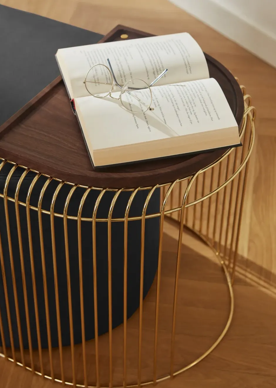 Curva bord 45 cm, Guld