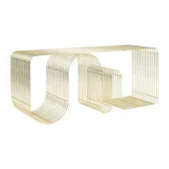 Curva sittbänk 100 cm, Guld