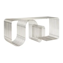 Curva sittbänk 100 cm, Silver