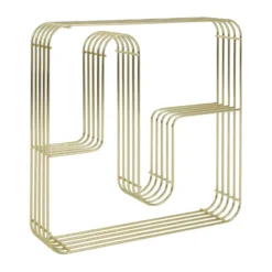 Curva vägghylla kvadratisk, Guld
