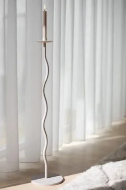 Curved ljusstake 85 cm, Sand