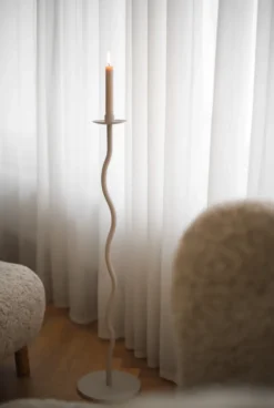 Curved ljusstake 85 cm, Sand