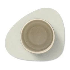 Curve Nupo Double glasunderlägg, Linen-flint Grey