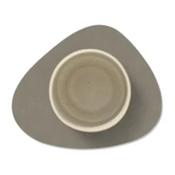 Curve Nupo Double glasunderlägg, Linen-flint Grey
