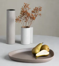 Curve Stoneware serveringsfat 30x35 cm, Warm Grey