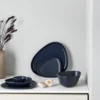Curve Stoneware serveringsfat 30x35 cm, Navy blue