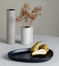 Curve Stoneware serveringsfat 30x35 cm, Navy blue