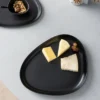 Curve Stoneware serveringsfat 30x35 cm, Black