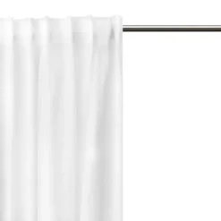 Dalsland gardin med veckband och kanal, optical white