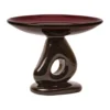 Damo glass centerpiece fat Ø30 cm, Dark grape
