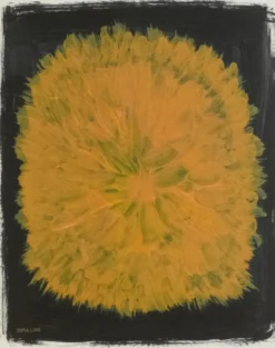 Dandelion poster 40x50 cm, Gul-svart