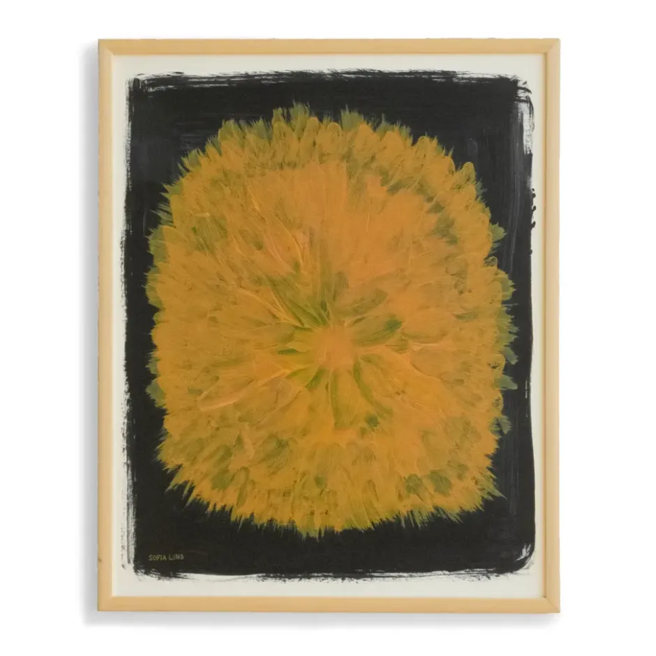 Dandelion poster 40x50 cm, Gul-svart