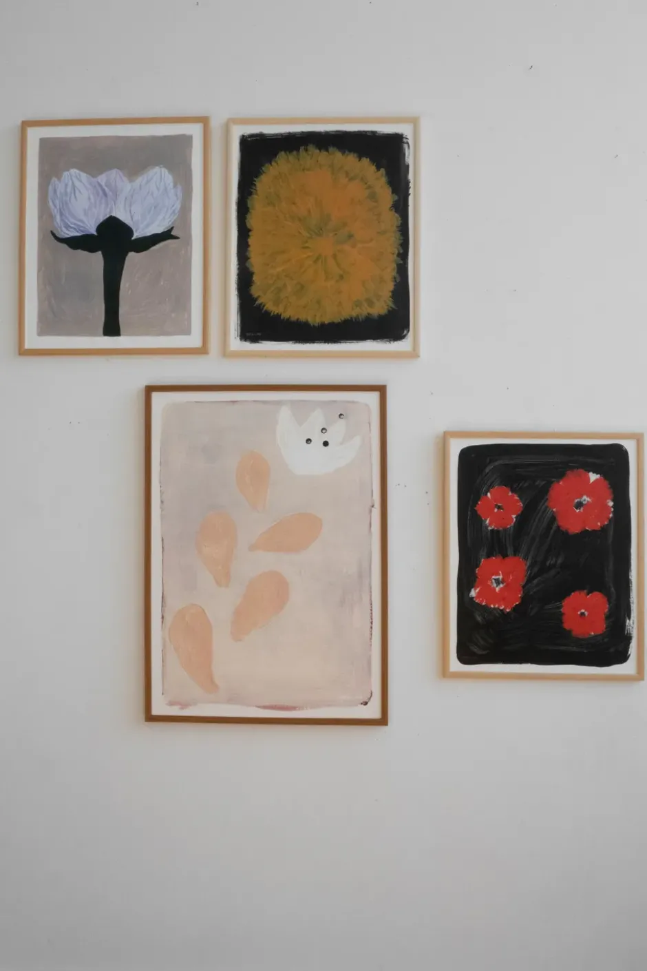 Dandelion poster 40x50 cm, Gul-svart
