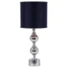 Deborah lampfot matt silver, Liten