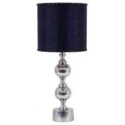 Deborah lampfot matt silver, Liten