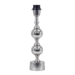 Deborah lampfot matt silver, Liten