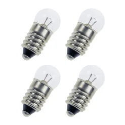 December glödlampa, klar, 5w, 4-pack e10, 3w