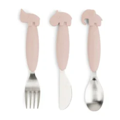 Deer Friends Easy-grip bestickset 3 delar, Powder