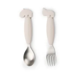 Deer Friends Easy-grip bestickset 2 delar, Sand