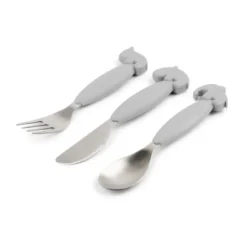 Deer Friends Easy-grip bestickset 3 delar, Grey