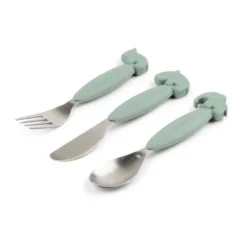 Deer Friends Easy-grip bestickset 3 delar, Green
