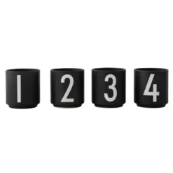 Design Letters espressokoppar 4-pack svart, 4-pack