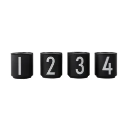 Design Letters espressokoppar 4-pack svart, 4-pack