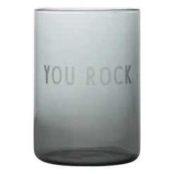 Design Letters favoritglas 35 cl, You rock-black