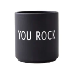 Design Letters favoritkopp 25 cl, You rock-black
