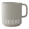 Design Letters favoritkopp med handtag 25 cl, Friend-grey