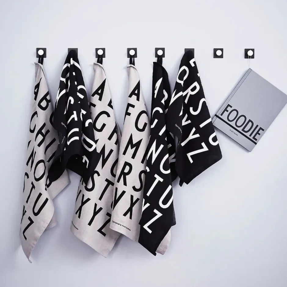 Design Letters kökshandduk 40x60 cm 2-pack, Svart