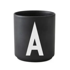 Design Letters kopp svart, A