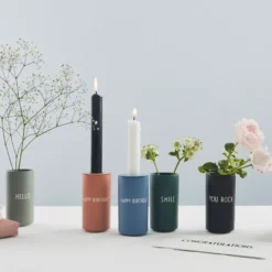 Design Letters ljushållare till vas & espressokopp, Blå