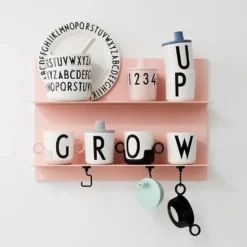 Design Letters lock till melaminkopp, grå
