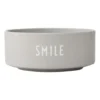 Design Letters snacksskål Ø12 cm, Smile-grey