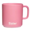 Design Letters VIP favoritkopp med handtag 25 cl, Sister-pink