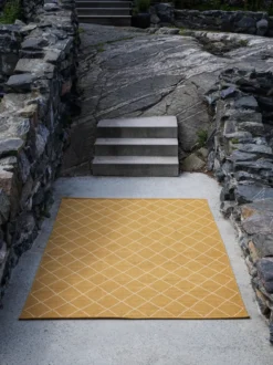 Diamond matta, Masala yellow/off white, 230x336 cm