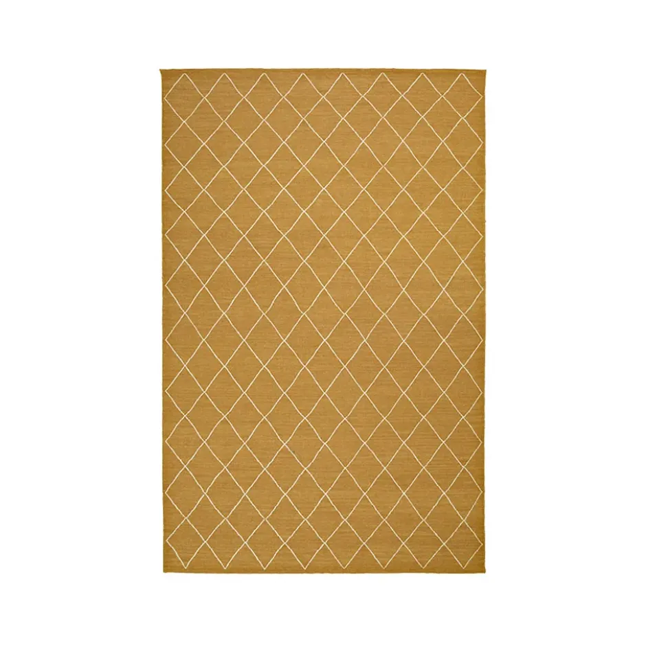 Diamond matta, Masala yellow/off white, 230x336 cm