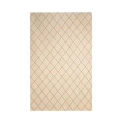 Diamond matta, Off white/orange, 230x336 cm