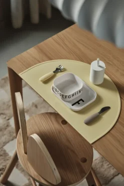 Dine bestickset silikon 3 delar, Taupe